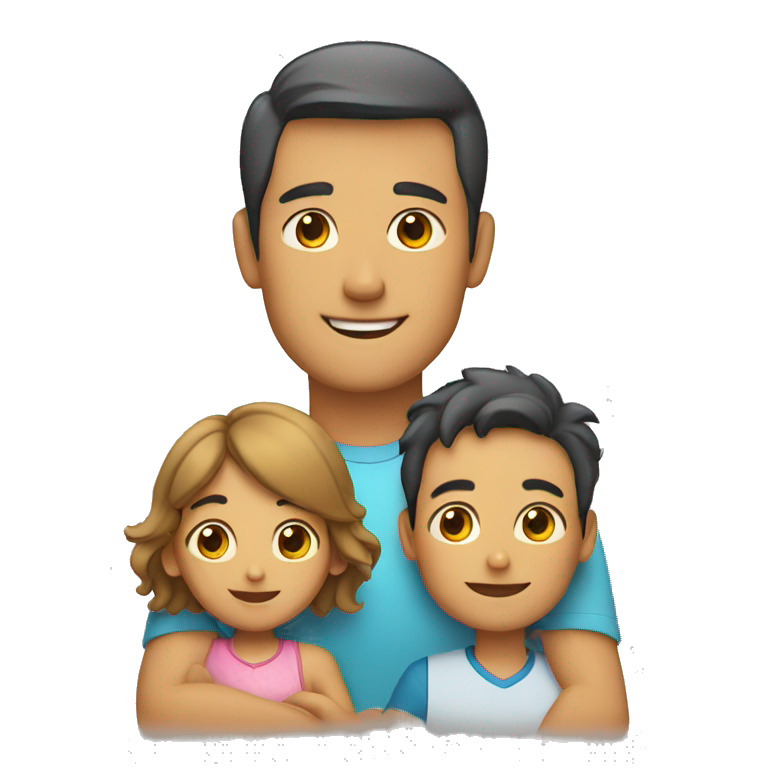 Mother father two sons and one dog | AI Emoji Generator