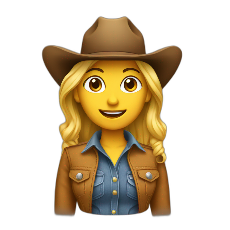 Anime cowgirl position statue | AI Emoji Generator