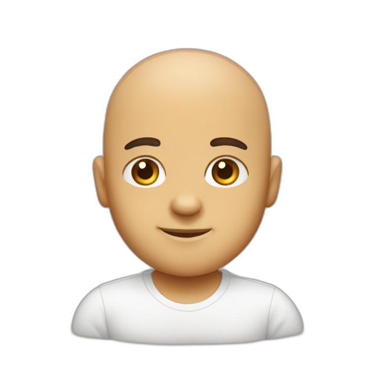 bald barry tegg with glasses and collar shirt | AI Emoji Generator