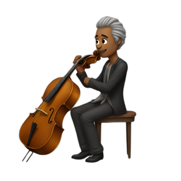 Scheherazade playing a cello | AI Emoji Generator