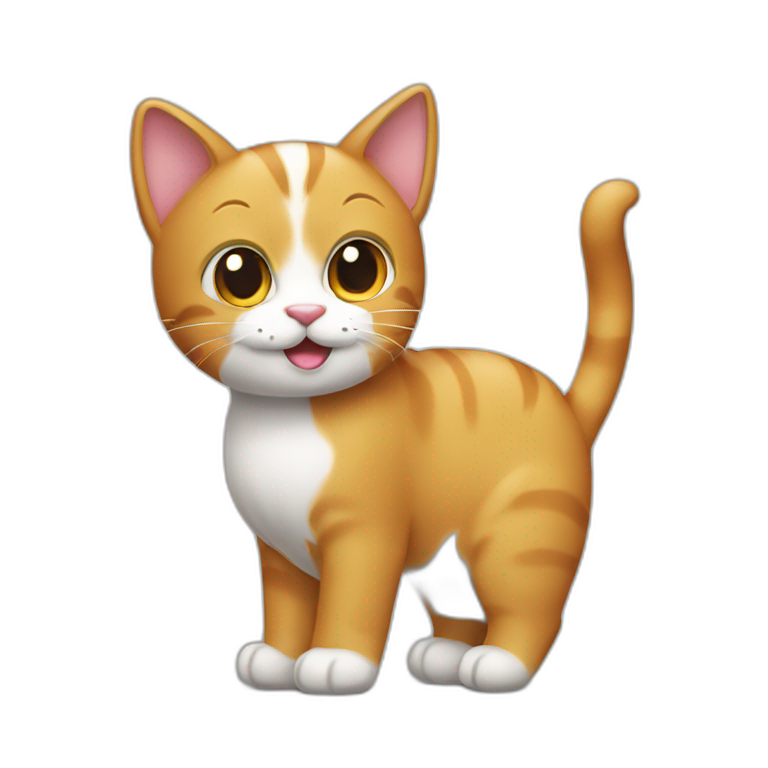 two cats with their tails in a loveheart shape | AI Emoji Generator