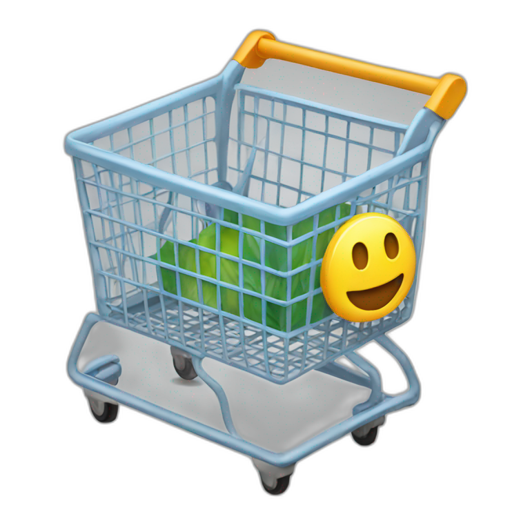 shopping cart with boxies | AI Emoji Generator