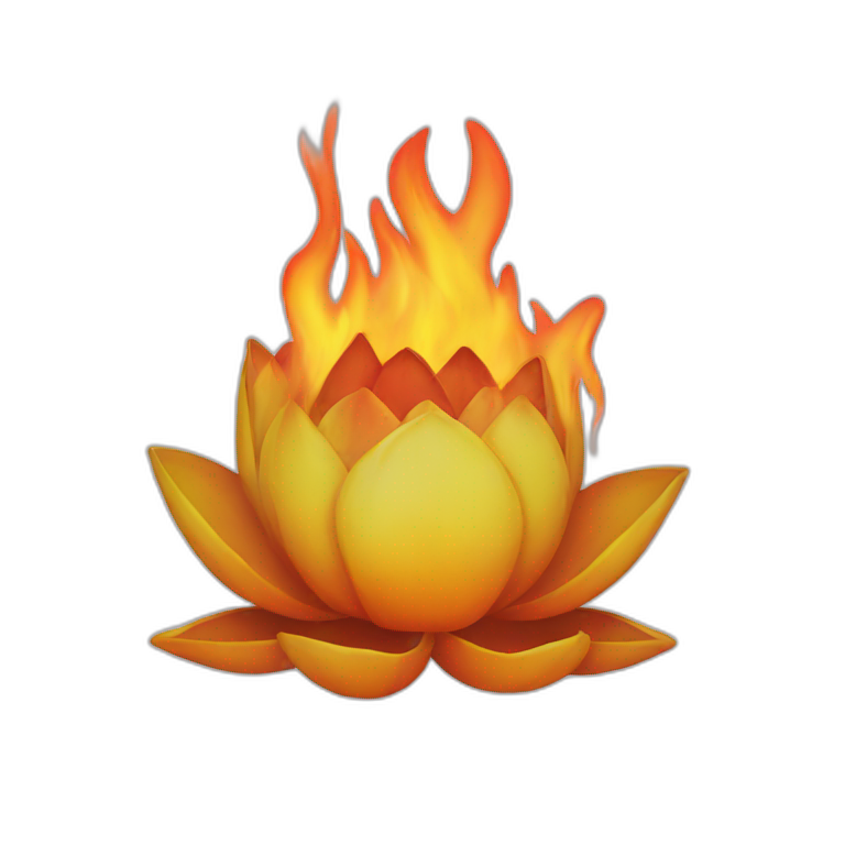 Lotus on hand | AI Emoji Generator