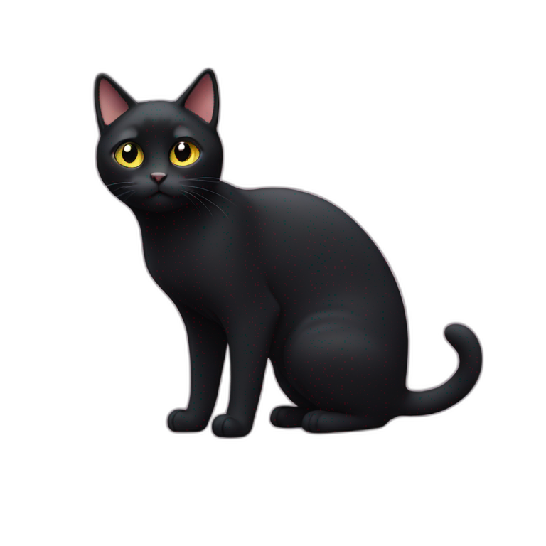 Studio Ghibli’s jiji the black cat with a small white mustache | AI ...