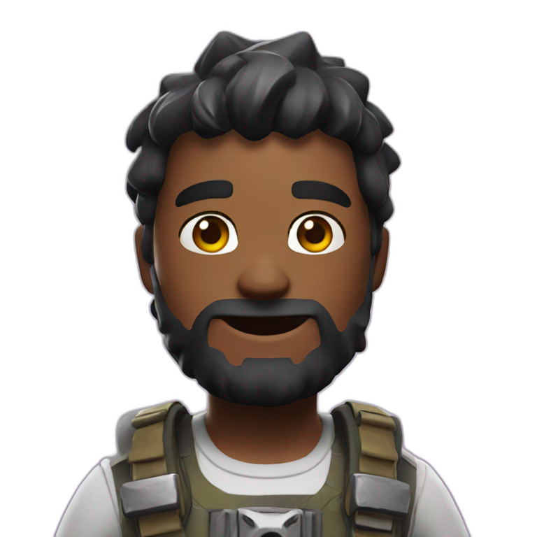 fortnite character a pink teddy bear face | AI Emoji Generator