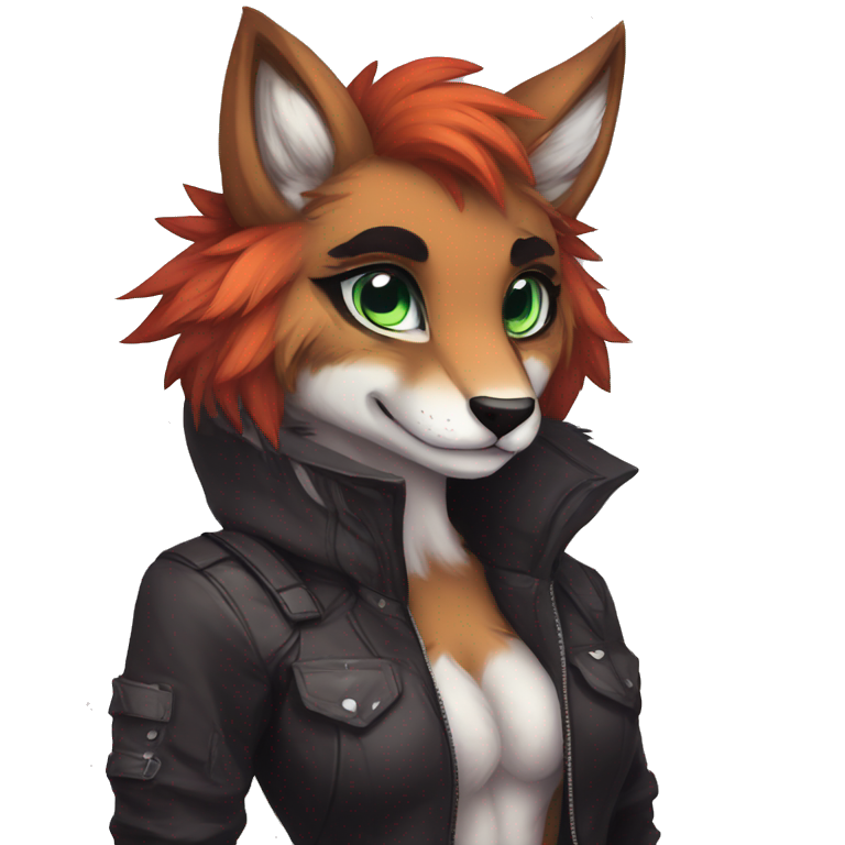 Edgy anthro furry by Falvie, LiLaiRa, AngieWolf | AI Emoji Generator