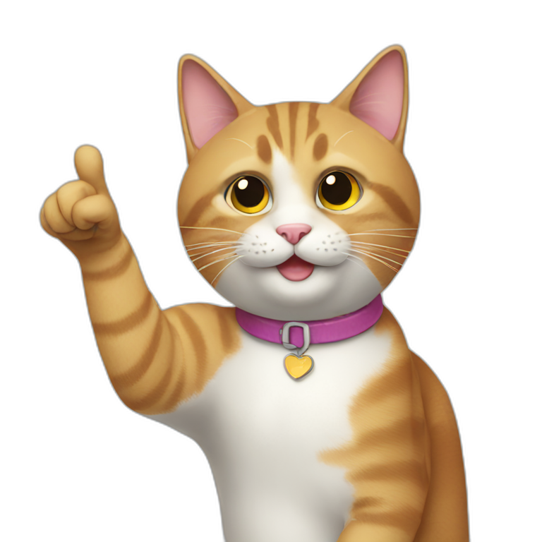 cat with thumbs up | AI Emoji Generator