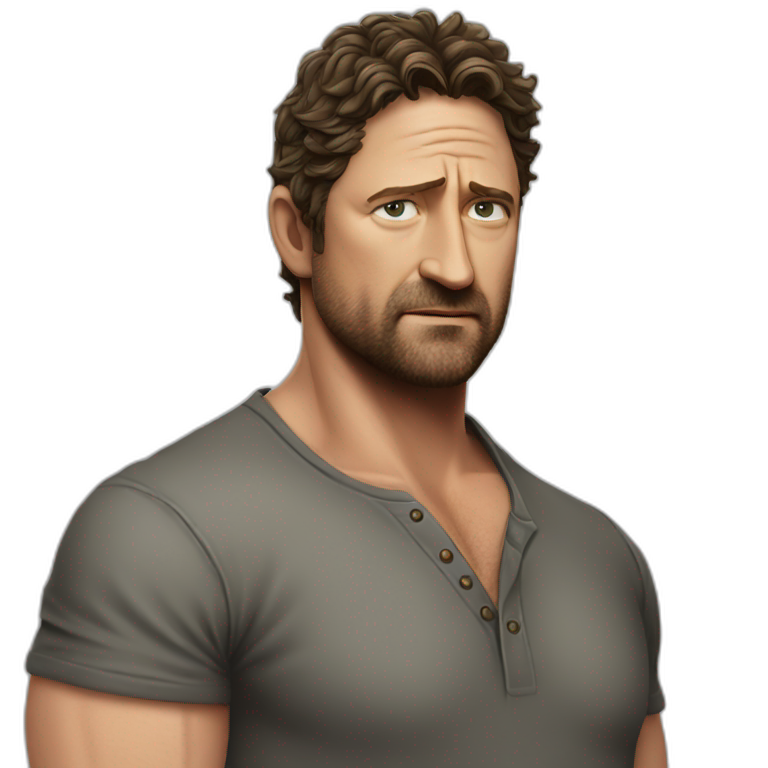 actor gerard butler serious | AI Emoji Generator