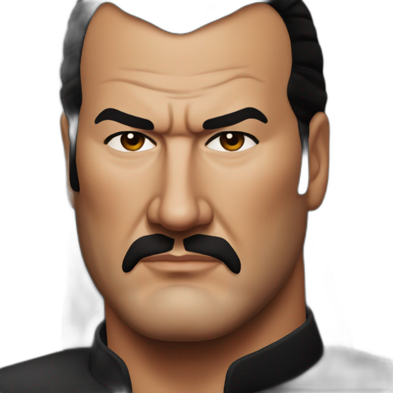 Fat Steven Seagal Wearing Black Suit Perfectly Centered Ai Emoji Generator 1328