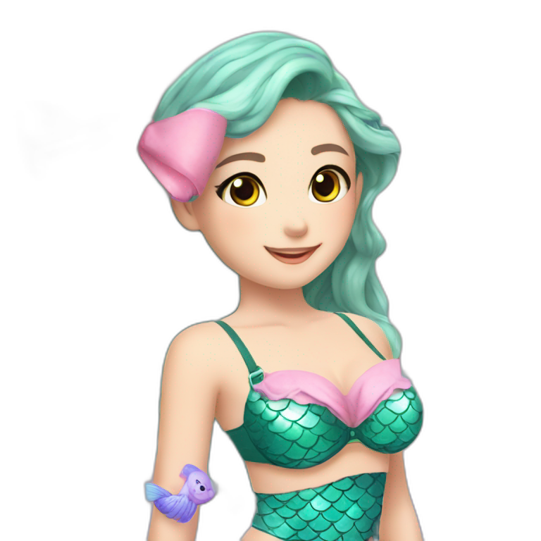 young mermaid sweet cute adorable training bra bow-on-bra