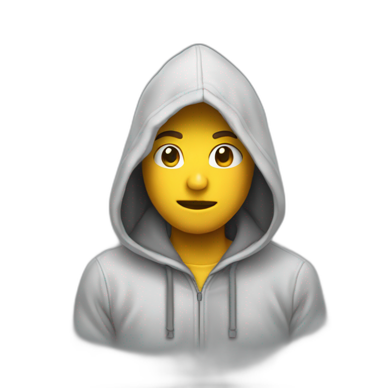 yelllow person wearing glasses without clothes hat or hair | AI Emoji ...