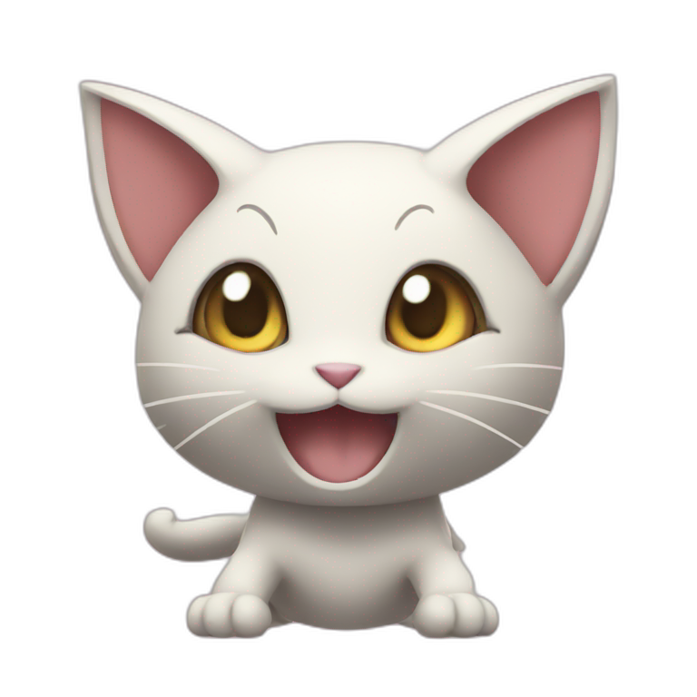 Chibi Anthro Mew-Pokémon full body | AI Emoji Generator