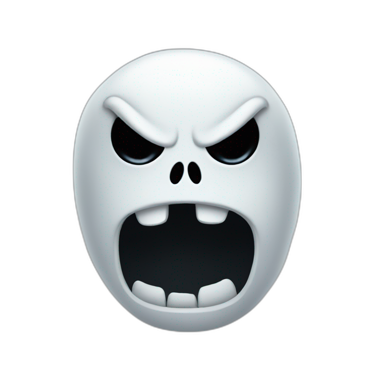 the ghost holding an apple | AI Emoji Generator