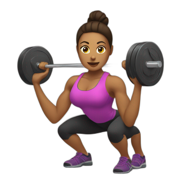 woman-deadlift | AI Emoji Generator