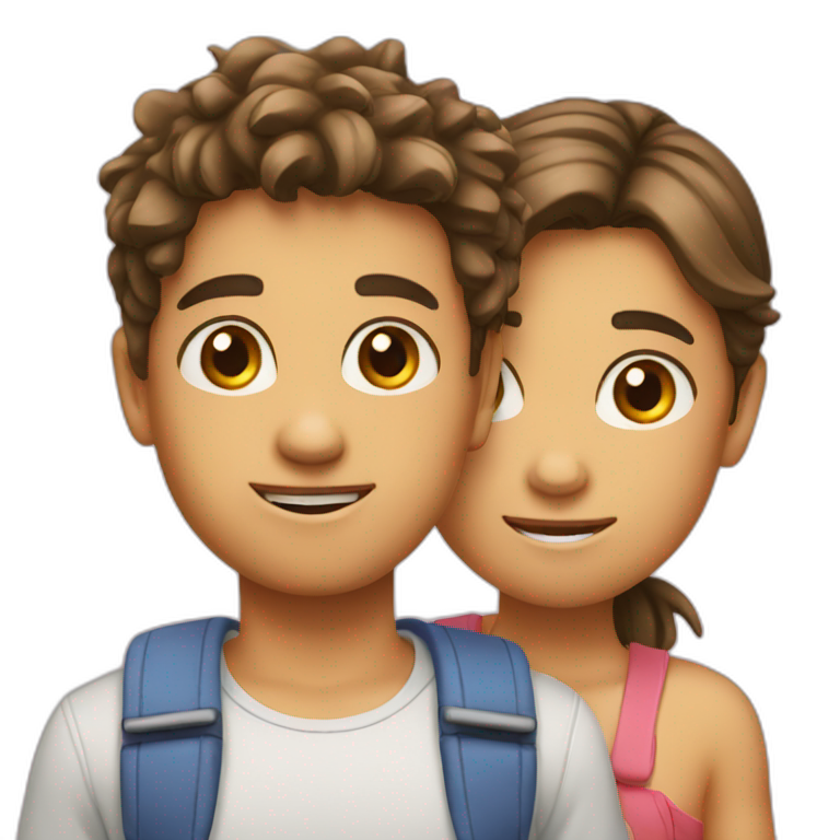 family with two boys one girl and their parents | AI Emoji Generator