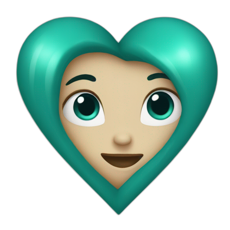 teal heart | AI Emoji Generator