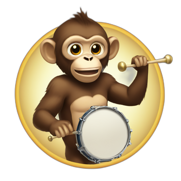 monkey with cymbals | AI Emoji Generator