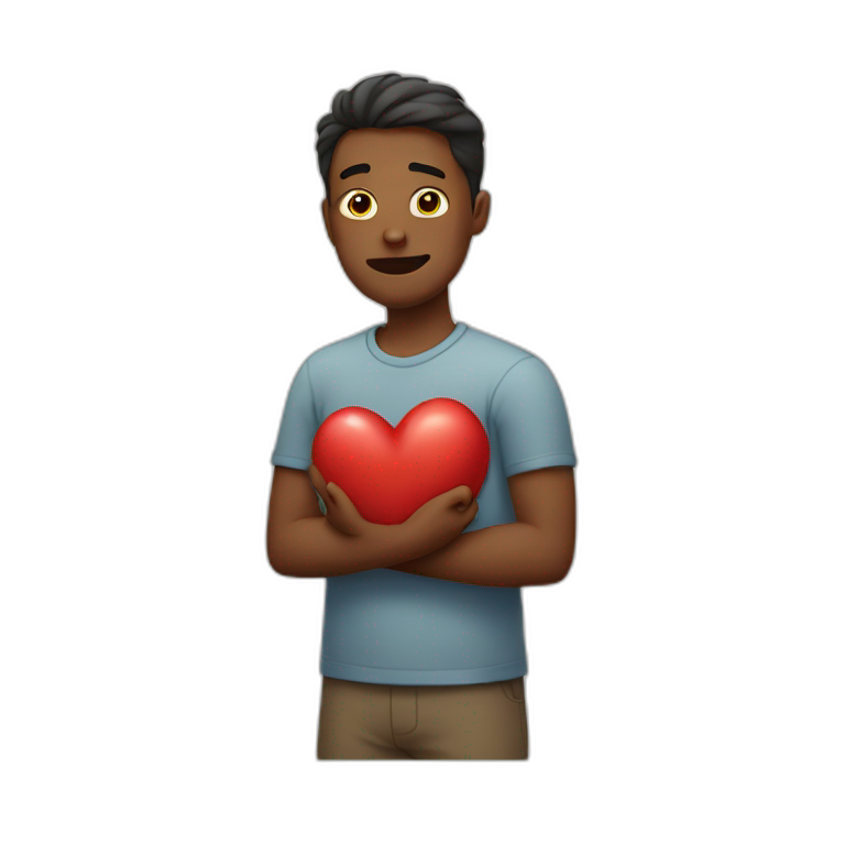 man clenching his heart as if he is having a heart attack | AI Emoji ...