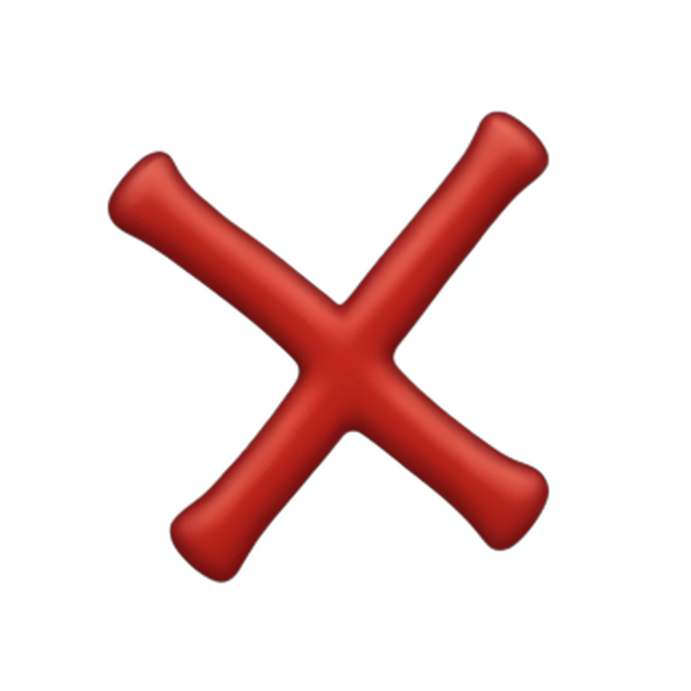 red x | AI Emoji Generator