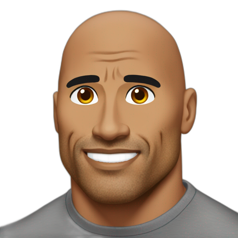 dwayne the rock johnson trolling | AI Emoji Generator