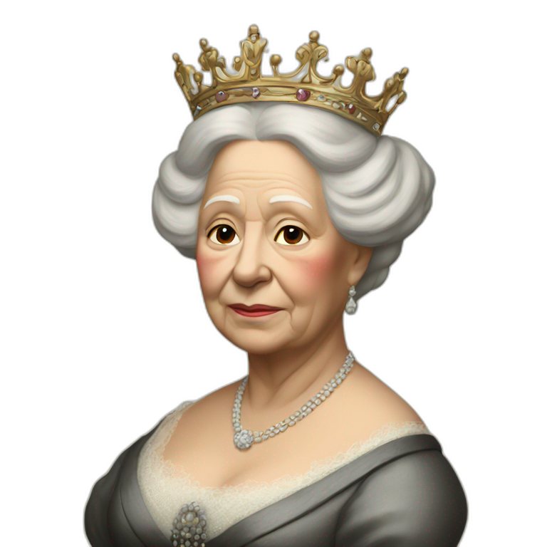 Queen Victoria with Beer | AI Emoji Generator