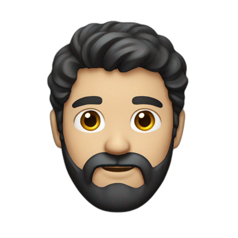 dark-haired Spanish man without beard, 50 years old | AI Emoji Generator