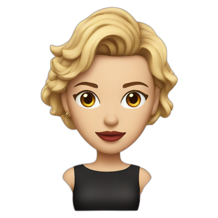 scarlett johansson long hair bathrobe | AI Emoji Generator