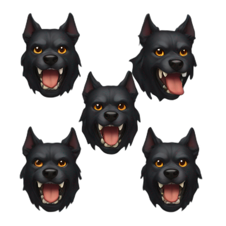 Cerberus ULTRAKILL with 3 head | AI Emoji Generator