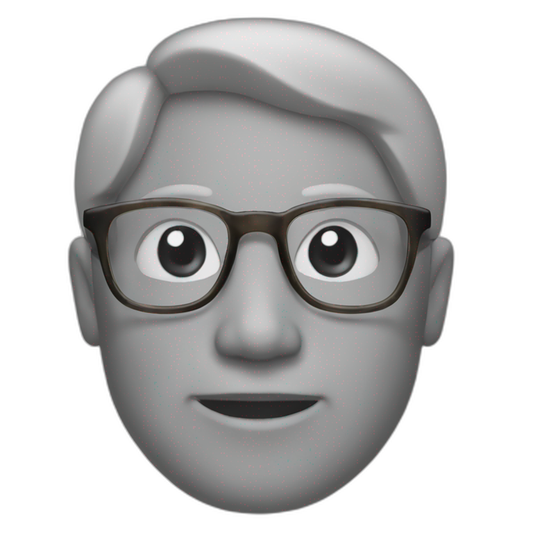 shoked WITH GLASSES | AI Emoji Generator