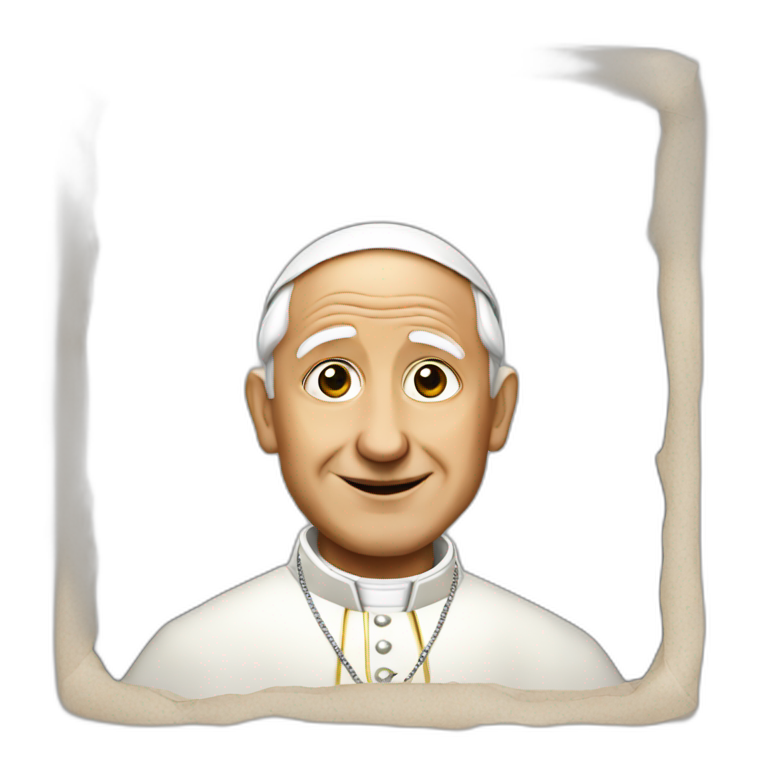 The Screaming yellow pope | AI Emoji Generator