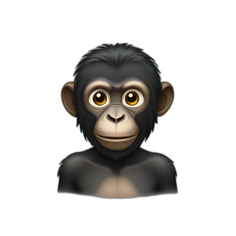 A black monkey | AI Emoji Generator