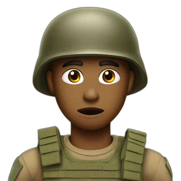 emoji yellow solider running | AI Emoji Generator