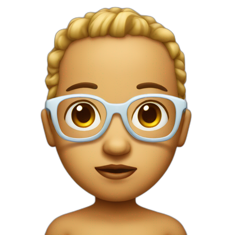 Emoji apenado con gafas | AI Emoji Generator