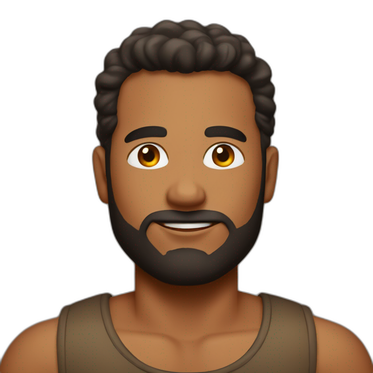 JB Smoove with a tank top | AI Emoji Generator