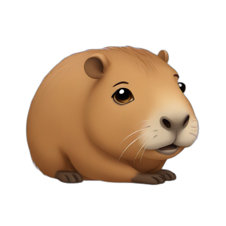 happy sad capybara | AI Emoji Generator