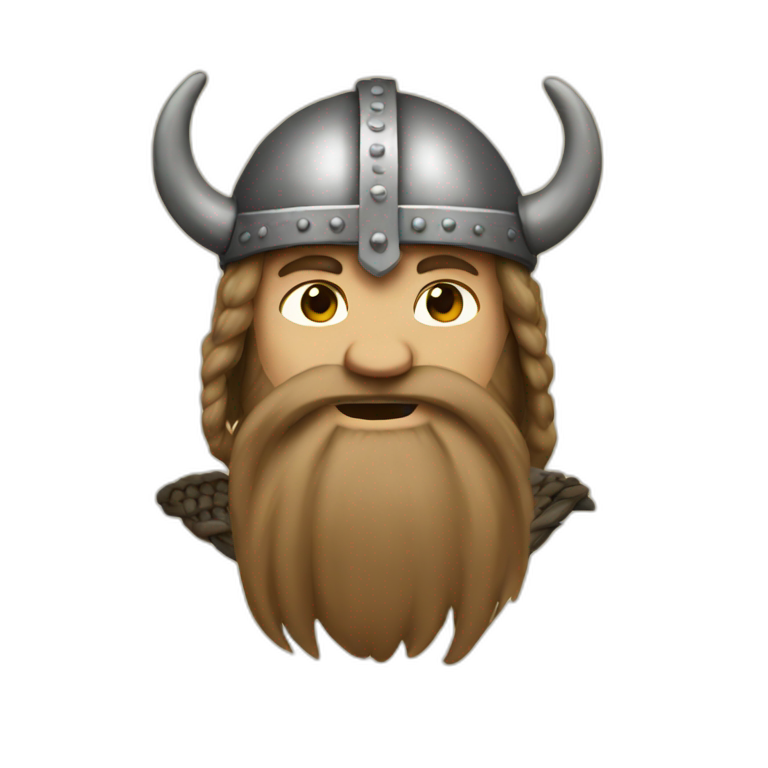 Sad Viking on phone | AI Emoji Generator