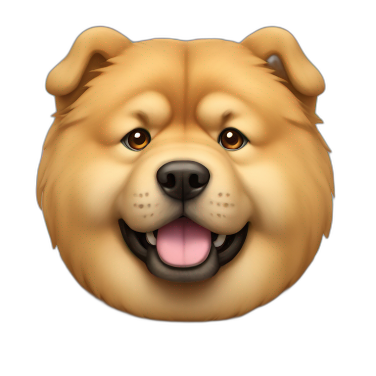 Chow Chow dog eating Baozi | AI Emoji Generator