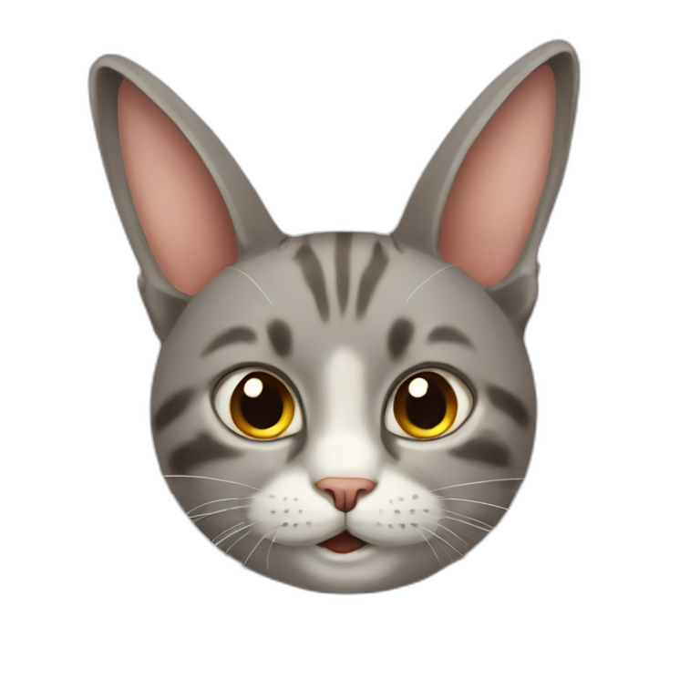 cat with rabbit ear | AI Emoji Generator