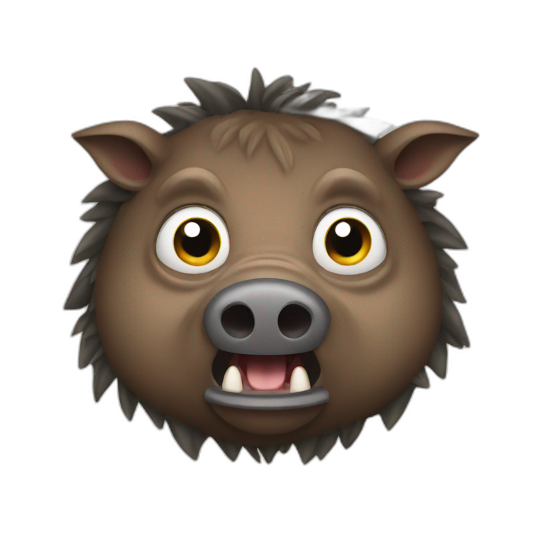 Shocked Boar | AI Emoji Generator