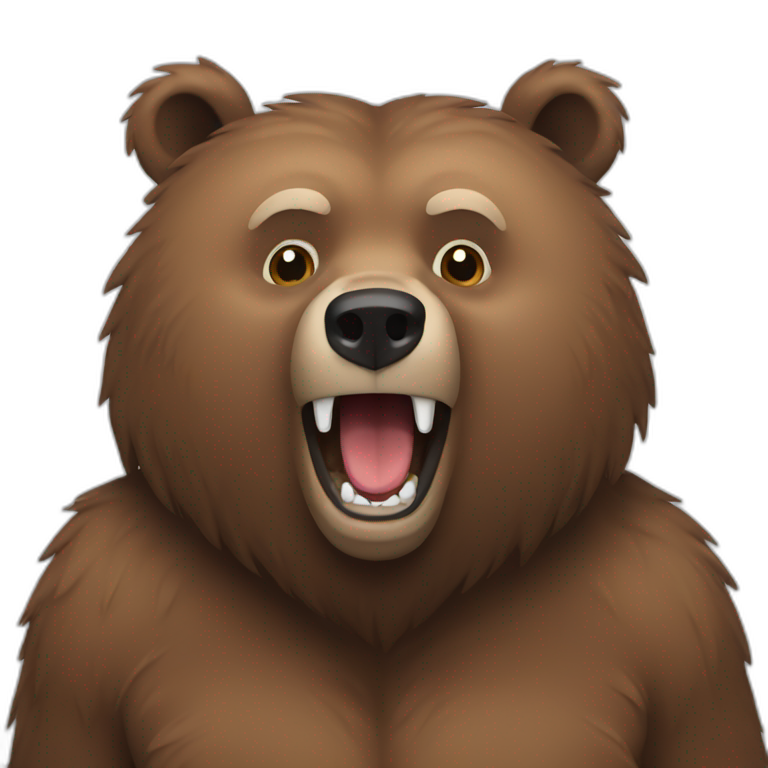 Grizzly holding 2 glow sticks | AI Emoji Generator