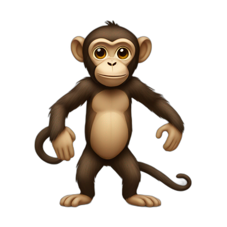 Human with Monkey tail | AI Emoji Generator