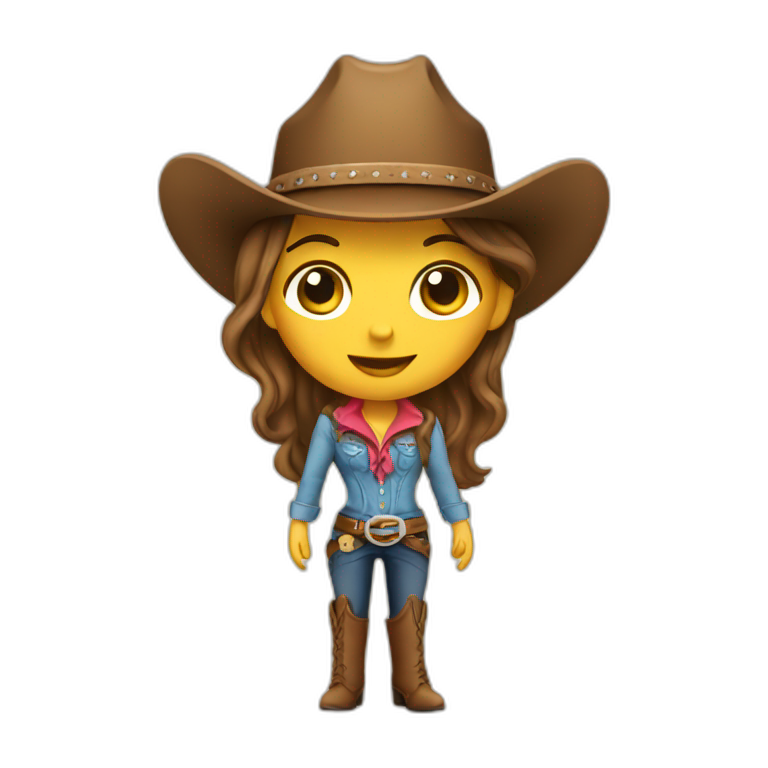 Anime Cowgirl Position Statue Ai Emoji Generator 2505