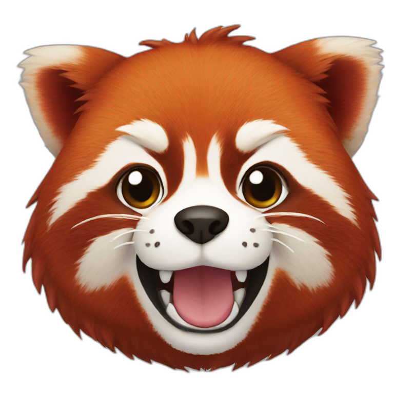 Angry Red Panda | AI Emoji Generator