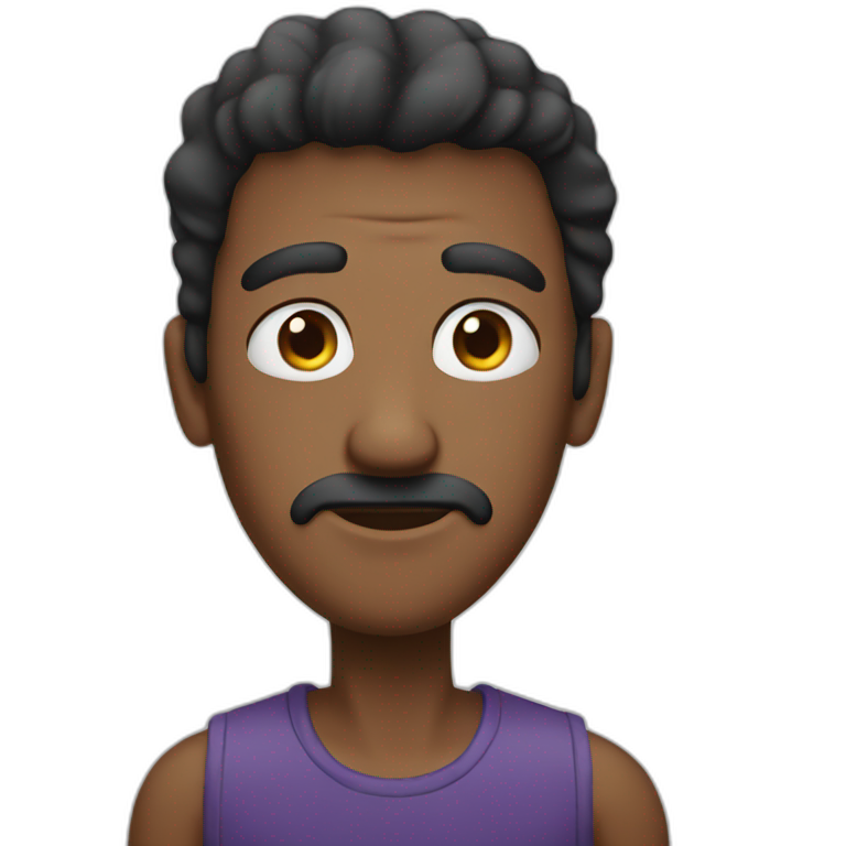 Middle aged man with one eye | AI Emoji Generator