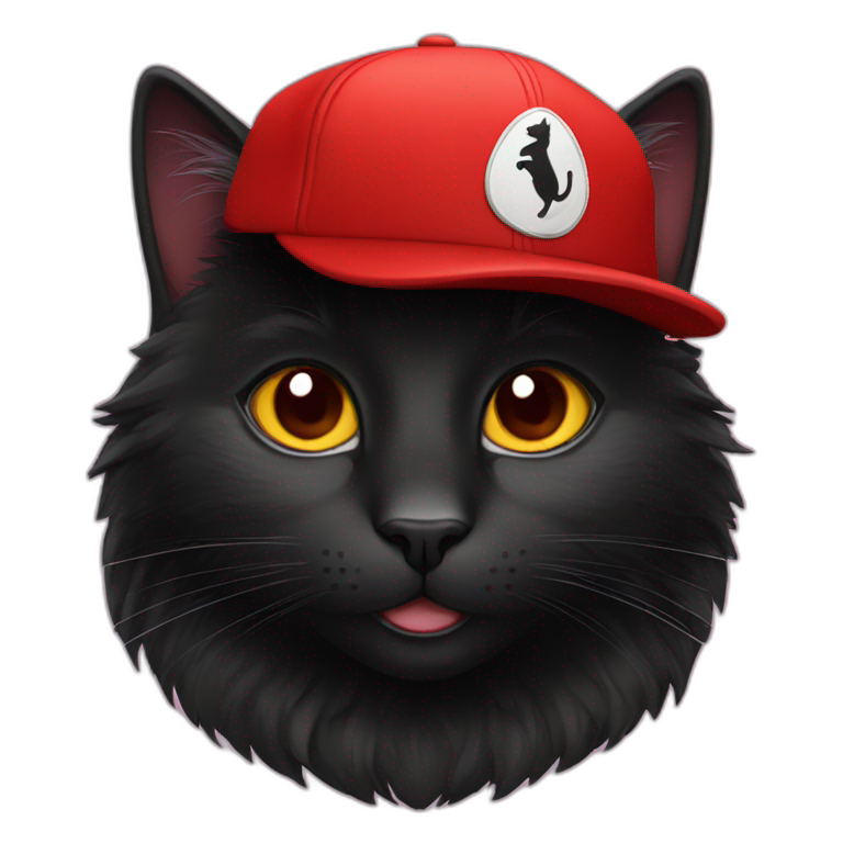 Fluffy Black Cat Ai Emoji Generator 6745