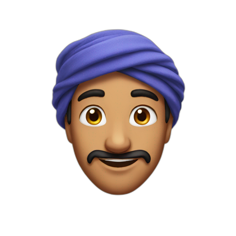 aladdin with crossed eyes | AI Emoji Generator