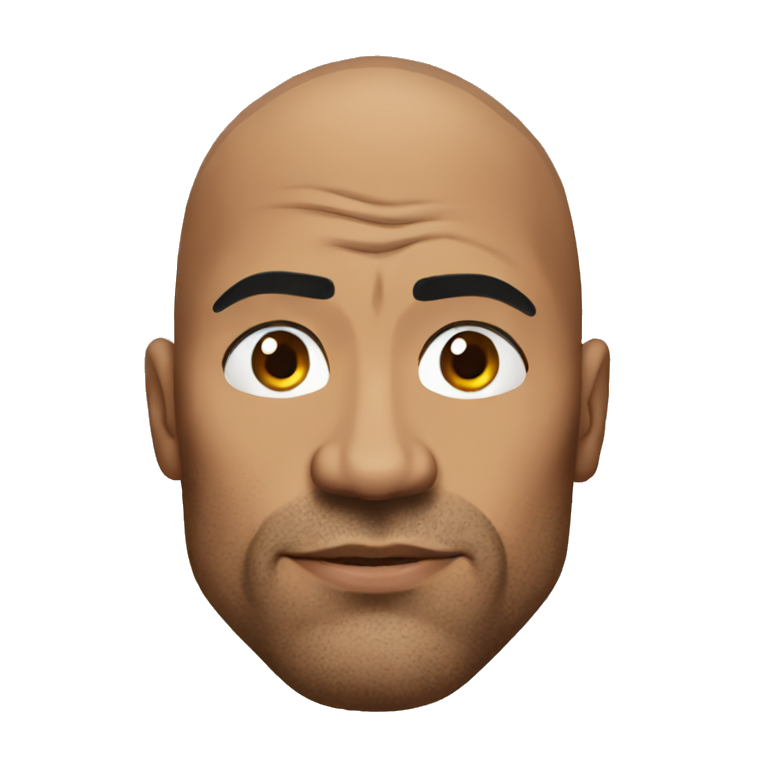 Dwain the rock Johnson with his eyebrow raised famous meme | AI Emoji ...