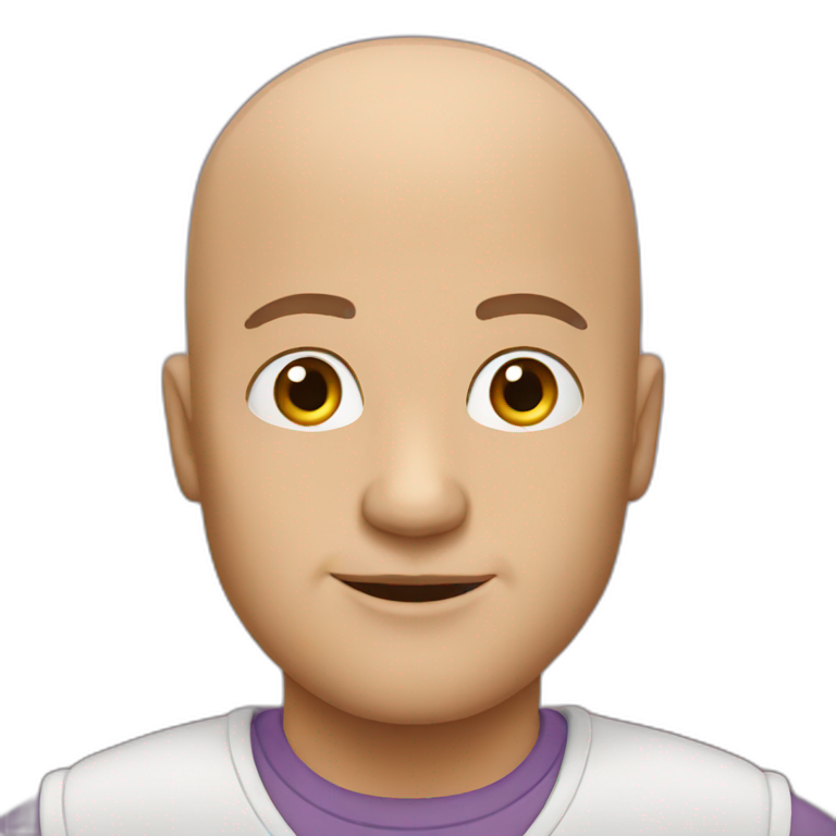 Bald black guy eating chicken | AI Emoji Generator