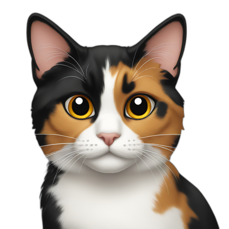 Calico Cat With Black Nose Ai Emoji Generator