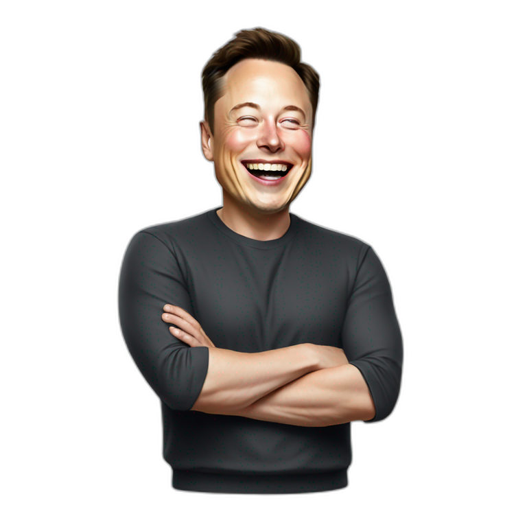 elon musk laughing | AI Emoji Generator